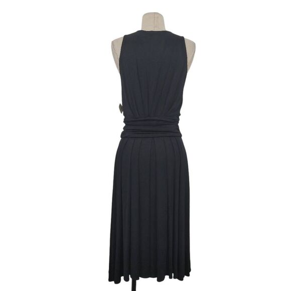 NWT Diane Von Furstenberg Azelia Dress Womens 12‎ Black Slinky Sleek Office Work - Picture 3 of 10